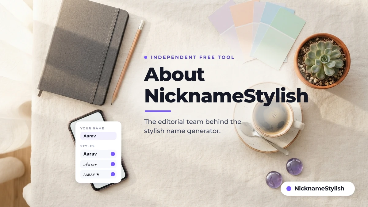 About NicknameStylish, the editorial team behind the stylish name generator
