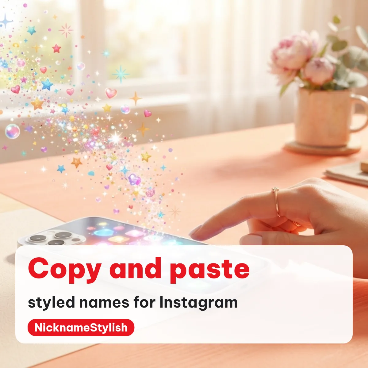 Copy and paste styled names for an Instagram display name