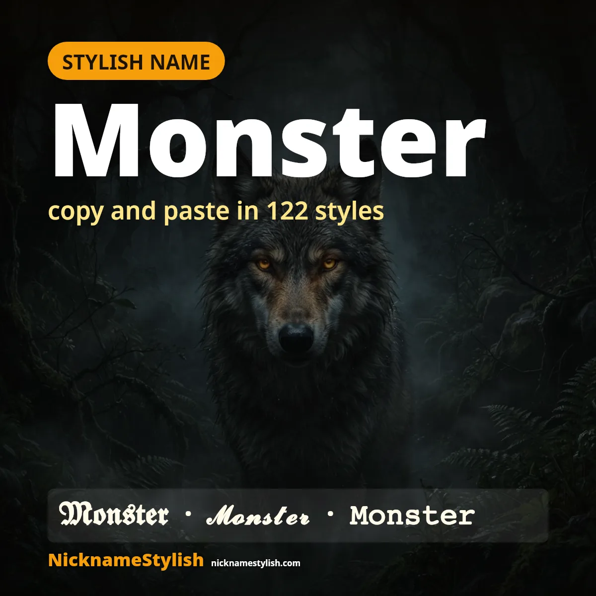 Monster stylish name copy and paste styles