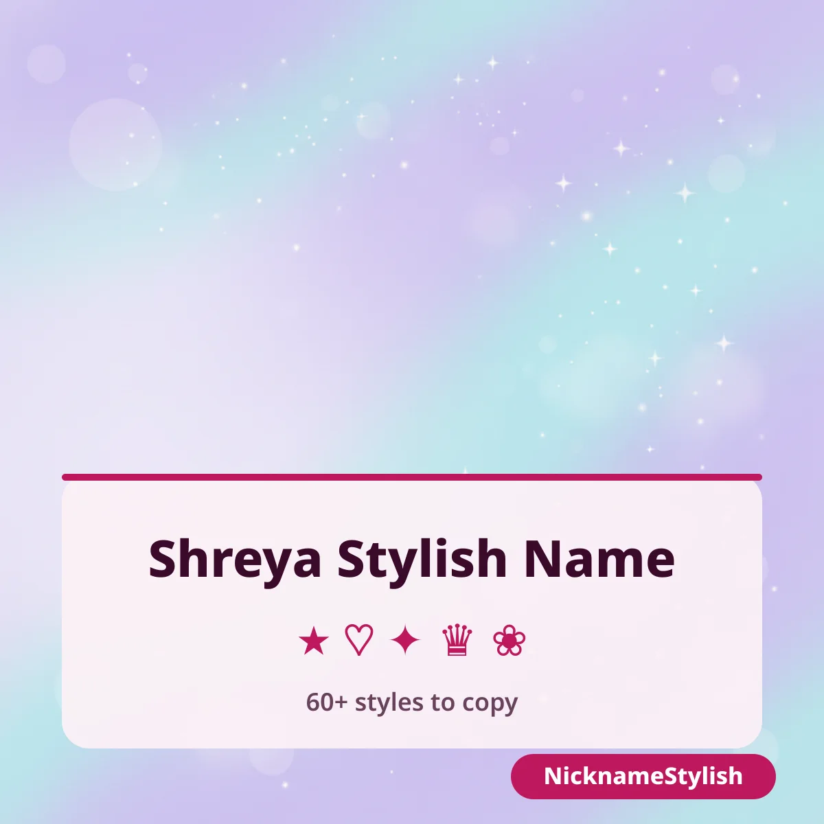 Shreya stylish name in fancy Unicode styles