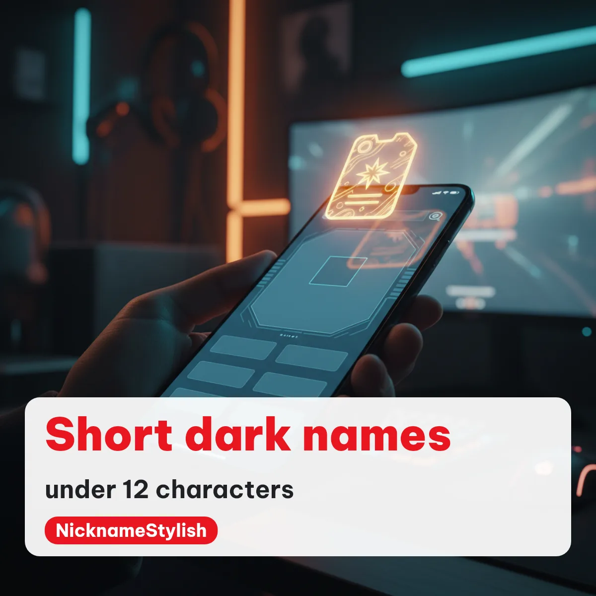 Short dark names under 12 characters to copy and paste